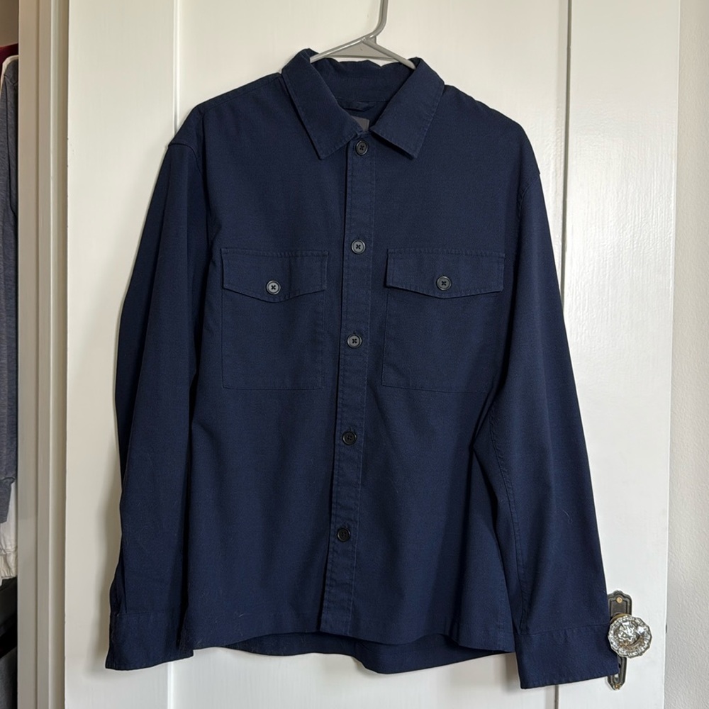 H&M Navy Blue Utility Overshirt Shacket Men’s Medium